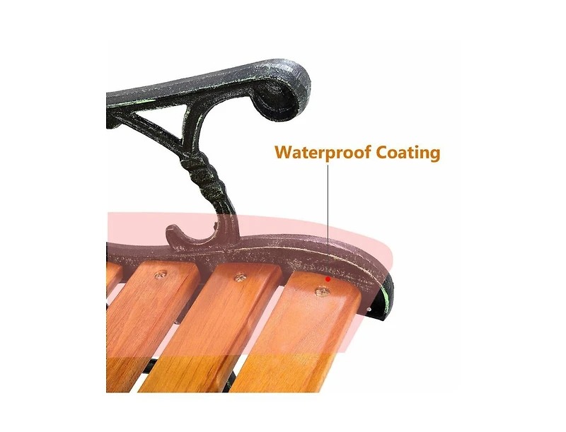 Slickblue 49 1/2 Inch Patio Park Garden Porch Chair Bench