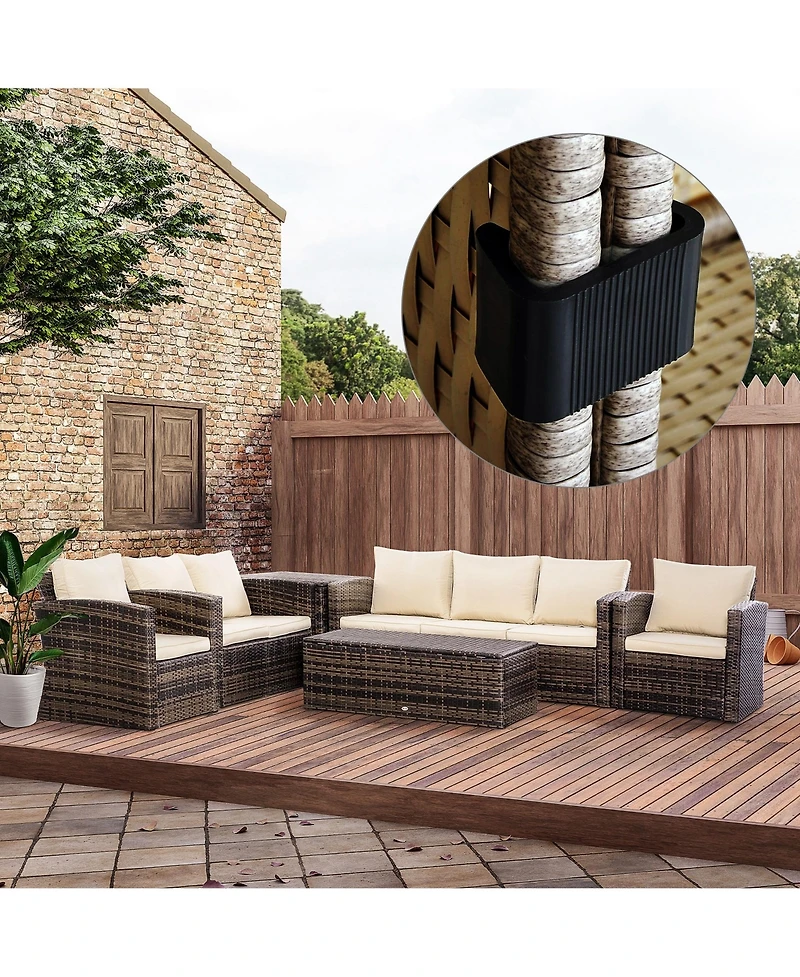Outsunny Furniture Clips, Outdoor Sectional Couch Connectors, Set of 10
