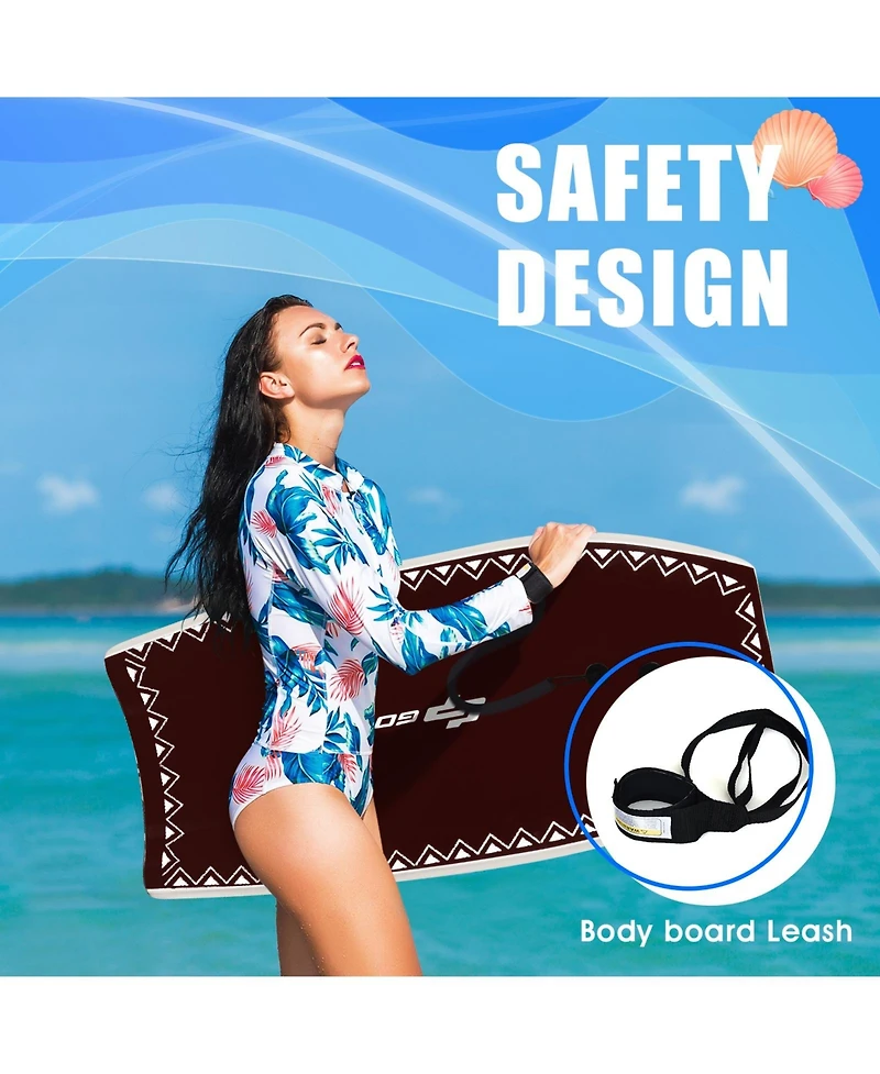 Slickblue 37 Inch Lightweight Surfboard With Fin Eps Core for Kids and Adults-m