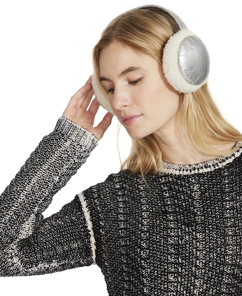 Steve Madden Women's Cozy Glitter Faux-Suede Earmuffs