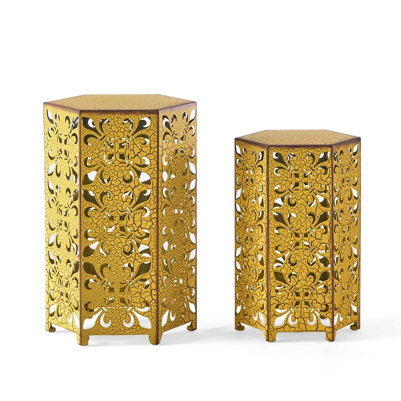 Streamdale Fleur-de-Lis Nesting Tables for Timeless Elegance