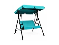 Slickblue Loveseat Cushioned Patio Steel Frame Swing Glider
