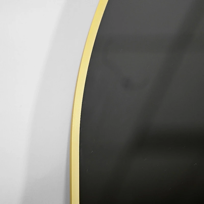 Homlux 30"x40" Gold Deep Frame Bathroom Mirror with Modern Rounded Corners, Horizontal or Vertical Hang