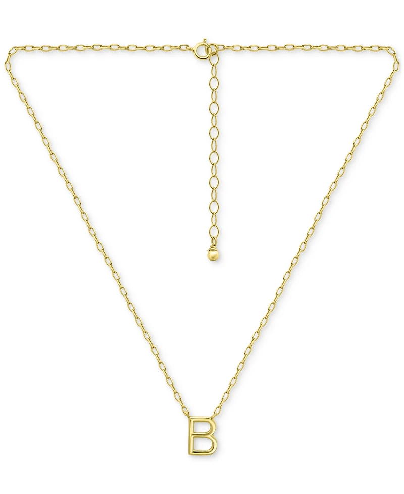 Giani Bernini Initial B Pendant Necklace in 18k Gold-Plated Sterling Silver, 16" + 2" extender, Created for Macy's