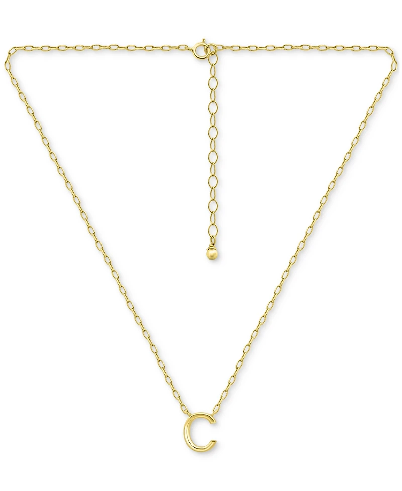 Giani Bernini Initial C Pendant Necklace in 18k Gold-Plated Sterling Silver, 16" + 2" extender, Created for Macy's