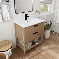 Streamdale 30 Inch Bathroom Vanity Plywood With 2 Drawers