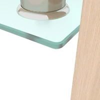 Simplie Fun Modern Clear Glass Coffee Table for Living Room