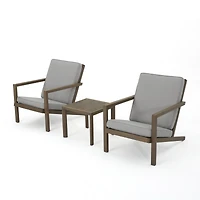 Streamdale Modern Acacia Wood Adirondack Chair with Water-Resistant Cushions