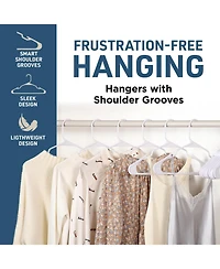 Lifemaster Plastic Clothes Hanger Set - 100 Pieces Versatile, Lightweight, Space-Saving, Non-Slip, Slim Designed, Dry and Wet Clothes Hanger Set