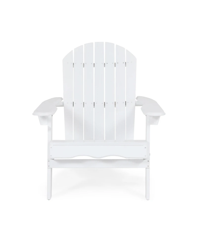 Simplie Fun Rustic Adirondack Chair Acacia Wood, Foldable, Traditional Slats