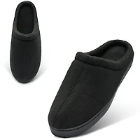 Alpine Swiss Mens Memory Foam Fleece Clog Slippers Wide Warm Slip On House Shoes