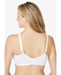 Comfort Choice Women's Cotton Back-Close Wireless Bra