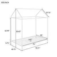 Streamdale Twin Metal Floor Bed Frame for Kids