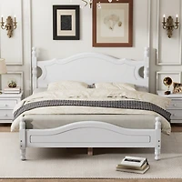 Streamdale Queen Retro Platform Bed with Slat Support