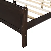 Streamdale Queen Wood Platform Bed With Headboard And Wooden Slat Support