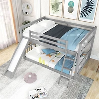 Streamdale Full Over Bunk Bed With Convertible Slide And Ladder