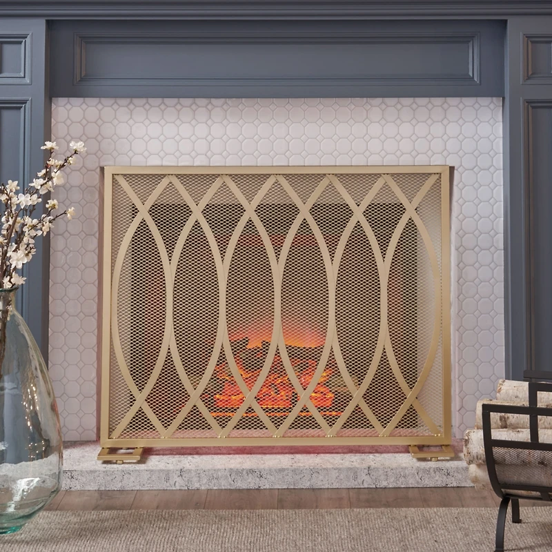 Streamdale Gold Overlap Fire Screen