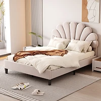Streamdale Upholstered Platform Bed with Velvet Headboard