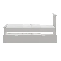Streamdale Solid Wood Twin Bed with Trundle for Kids