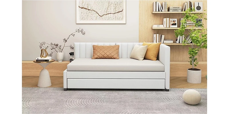 Streamdale Twin Upholstered Daybed with Trundle