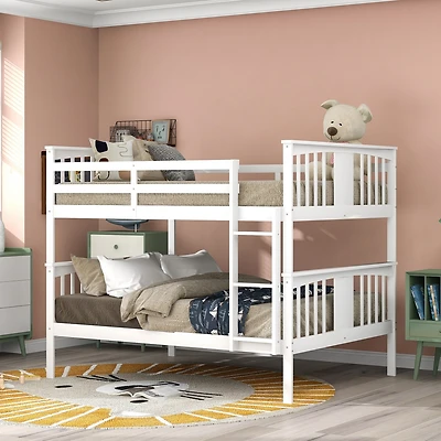 Streamdale Full Over Bunk Bed With Ladder For Bedroom, Guest Room Furniture