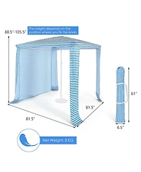 Slickblue 6.6 x Feet Foldable and Easy-Setup Beach Canopy With Carry Bag