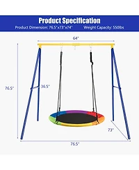 Slickblue Extra Large Heavy Duty A-Frame Steel Swing Stand
