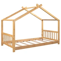 Streamdale Twin House Platform Bed With Headboard And Footboard, Roof Design
