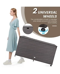 Slickblue Outdoor Wicker Storage Box with Zippered Liner