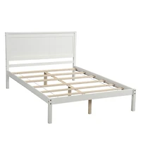 Streamdale Queen Platform Bed Frame, Wood Slats