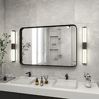 Homlux Rectangular Wall Mounted Mirror 22"x30" in Black