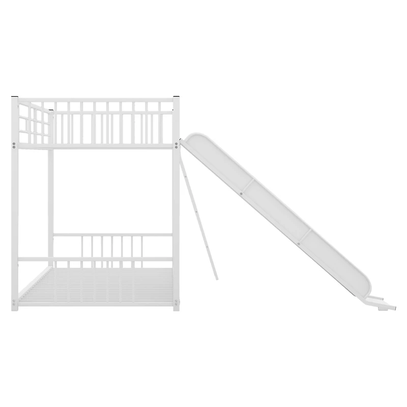Streamdale Metal Bunk Bed With Slide, Twin Over