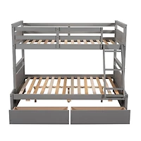 Streamdale Twin Over Full Bunk Bed With Storage