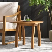Streamdale Coastal Slatted Outdoor Accent Table for Patio or Pool Deck