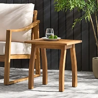 Streamdale Coastal Slatted Outdoor Accent Table for Patio or Pool Deck