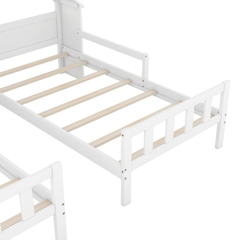 Streamdale White Twin Platform Bed with Headboard and Nightstand