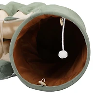 Streamdale Collapsible Cat Tunnel and Bed Bright Green Oasis for Play and Rest
