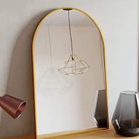 Homlux Arched Wall Mounted Mirror 24"x36" in Gold