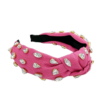 Women s Traditional Woven Headband - Hot Pink Gem