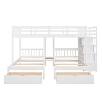 Streamdale Triple Bunk Bed with Drawers and Rails