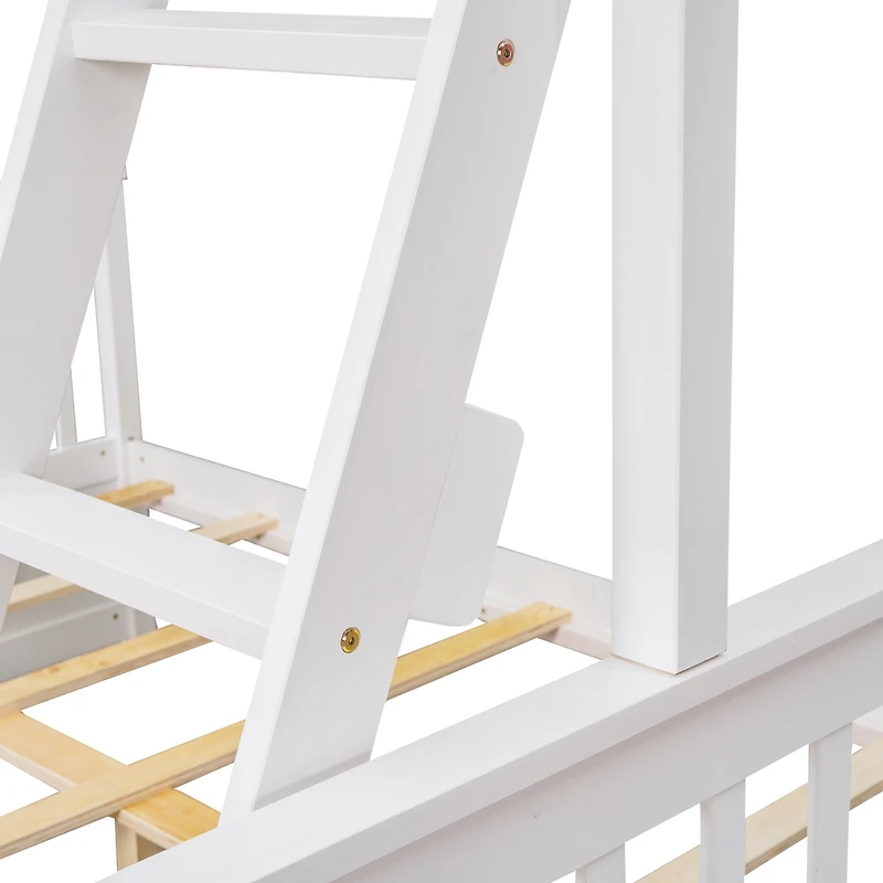 Streamdale Twin-Over-Full Bunk Bed With Ladders And Two Storage Drawers