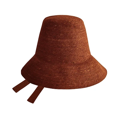 Brunna.co Meg Jute Straw Hat In Burnt Sienna