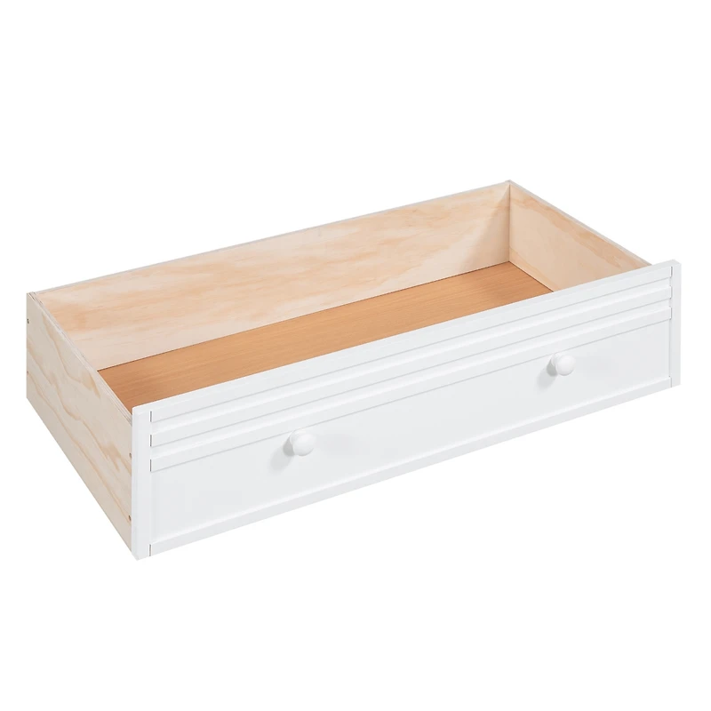 Streamdale White Twin Bunk Bed with Staircase, Slide, and Desk