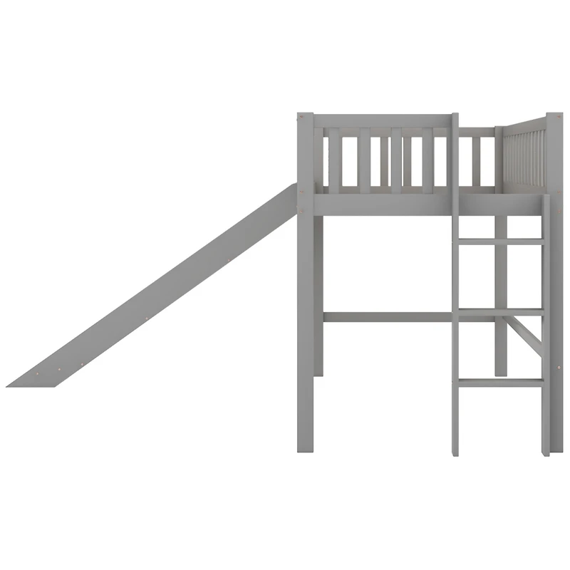 Streamdale Twin Low Loft Bed With Ladder And Slide