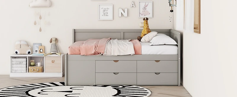Streamdale Full Daybed With Drawers And Shelves