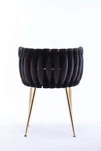 Streamdale Dining Chair, Thickened Fabric Chairs With Wood Legs, Set Of 2