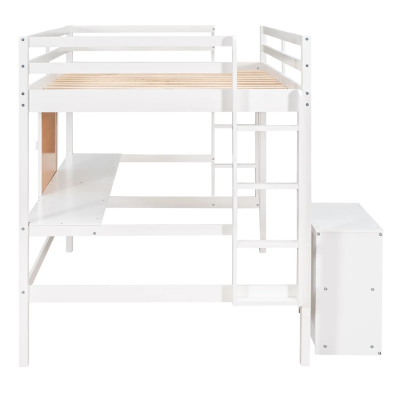 Streamdale Loft Bed with Desk & 2 Drawers