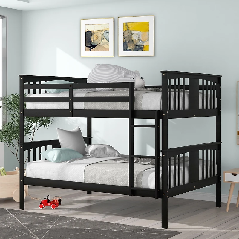 Streamdale Full Over Full Bunk Bed With Ladder For Bedroom, Guest Room Furniture