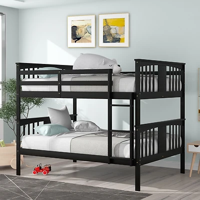 Streamdale Full Over Full Bunk Bed With Ladder For Bedroom, Guest Room Furniture
