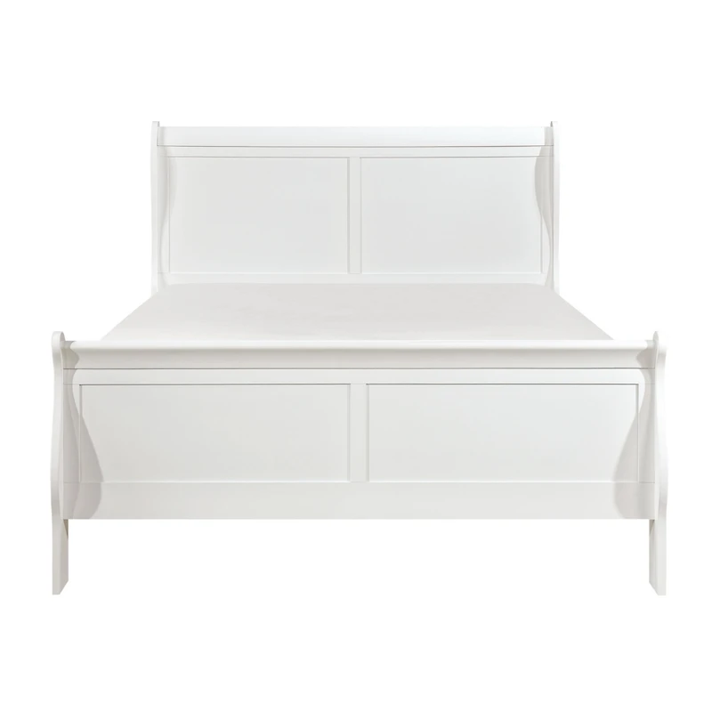 Streamdale Louis Philipe White Traditional Sleigh Bed